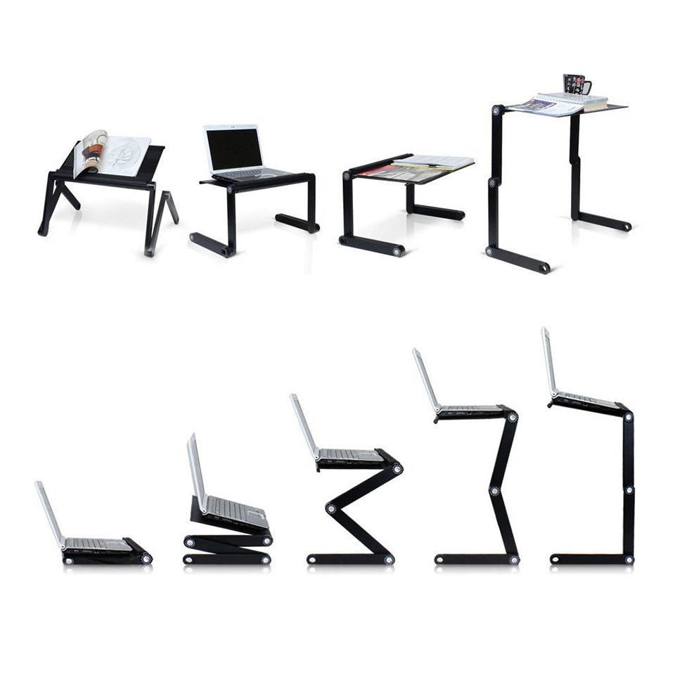 Adjustable Aluminum Laptop Stand with Mouse Pad